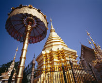 Golden Chedi, Wat Phrathat Doi Suthep, Chiang Mai Province, Thailand von Panoramic Images