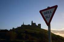 Gaelic Stop Sign, Below the Rock of Cashel, County Tipperary, Ireland by Panoramic Images