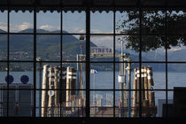 Ferry station at the lakeside, Stresa, Lake Maggiore, Piedmont, Italy von Panoramic Images