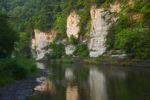 Limestone bluffs along Upper Iowa River, Iowa, USA. by Panoramic Images