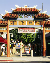 Entrance of a market, Chinatown, City of Los Angeles, California, USA von Panoramic Images
