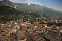 Town viewed from a Castello Scaligero by Panoramic Images