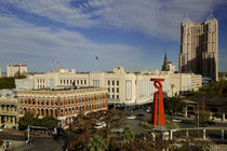 High angle view of buildings in a city, San Antonio, Texas, USA von Panoramic Images