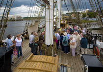 Tourists on The Famine Ship "Dunbrody", Newross, County Wexford, Ireland by Panoramic Images