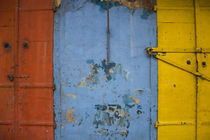 Detail of a weathered wall in a flower market, Port Louis, Mauritius by Panoramic Images