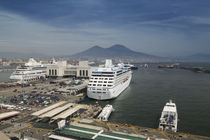 Ferries docked at a harbor, Naples, Campania, Italy by Panoramic Images