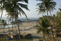 High angle view of a beach, Vagator Beach, Goa, India by Panoramic Images