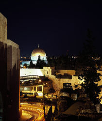 Mosque in a city, Omar Mosque, Western Wall, Jerusalem, Israel by Panoramic Images