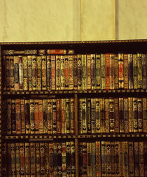 Bookshelf in a mosque, Omayyad Mosque, Damascus, Syria von Panoramic Images