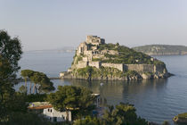 Castle on an island, Castello Aragonese, Ischia, Naples, Campania, Italy by Panoramic Images