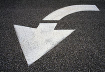 Traffic Arrow Painted On Road by Panoramic Images