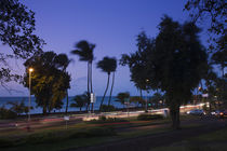 Traffic on a highway at dusk, Le Barachois, St. Denis, Reunion Island von Panoramic Images