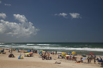 Tourists on the beach, El Desplayado, La Pedrera, Rocha Department, Uruguay von Panoramic Images