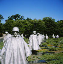Statues in a park, Korean War Memorial, Washington DC, USA von Panoramic Images