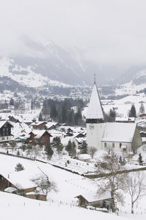 High angle view of a church in a town, Berne, Switzerland by Panoramic Images