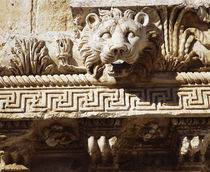 Close-up of a sculpture carving on the wall of a temple by Panoramic Images