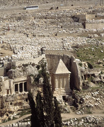 High angle view of the ruins of a building, Jerusalem, Israel von Panoramic Images