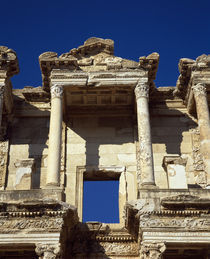 Low angle view of the ruins of a library, Celsus Library, Ephesus, Turkey by Panoramic Images