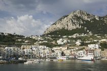 Boats moored at a port, Capri, Naples, Campania, Italy by Panoramic Images