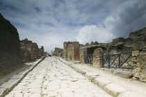 Tourists at old ruins, Pompeii, Naples, Campania, Italy by Panoramic Images