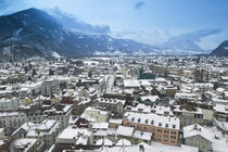 High angle view of buildings in a town, Interlaken, Berne, Switzerland by Panoramic Images