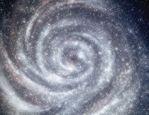 Space, swirling galxy by Panoramic Images