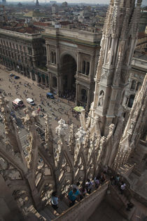 View of town square from cathedral roof by Panoramic Images