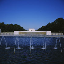 Fountains at a war memorial by Panoramic Images