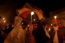 Easter, Ethiopian Orthodox procession at the Church of the Holy Sepulchre von Hanan Isachar