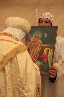 Ascension Day ceremony at the Ascension Chapel on the Mount of Olives von Hanan Isachar