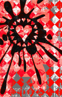Love Heart Splatter by Roseanne Jones