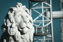 London, South Bank/County Hall Lion and London Eye by Alan Copson