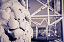 London, South Bank/County Hall Lion and London Eye by Alan Copson