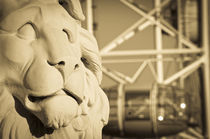 London, South Bank/County Hall Lion and London Eye von Alan Copson