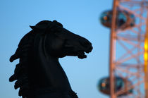 London, Boudica (Boadicea) Statue and London Eye by Alan Copson