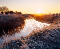 Winter Sunrise over the River Brue at Glastonbury, England. von Craig Joiner