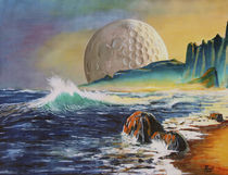 Untergehender Golfball