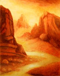 Mystik Canyon - handgemalte Landschaften by Marita Zacharias