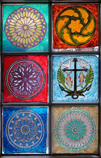 christliches Mandala Fenster by Birgit Oehmig