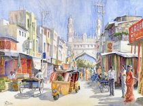 Straße in Hyderabad (Street in Hyderabad) von Ronald Kötteritzsch