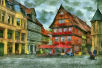 Marktplatz in Quedlinburg by Michael Jaeger
