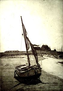 Fischerboot vor Hooge von Dieter Tautz