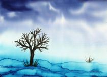 Blaue Landschaftsimpression - Blue Landscape by Caroline Lembke