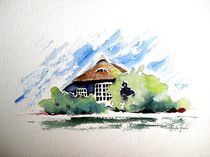 Blaues Haus in Vitte auf Hiddensee von Theodor Fischer