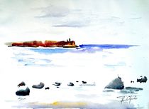 Insel Rügen, Cap Arcona, Ostsee, Aquarell von Theodor Fischer