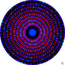 Rosette blau rot von Peter Ulrich