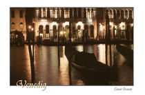 Venedig Canal Grande Gondel mit Schriftzug von Doris Krüger