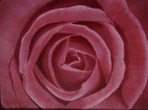 Rosenblüte-Ölgemälde von theresa-digitalkunst
