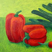 Stilleben mit Gemüse Triptychon Teil 1 - Paprika by Andrea Meyer