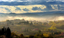 Novemberstimmung Montepulciano by Helmut Plamper